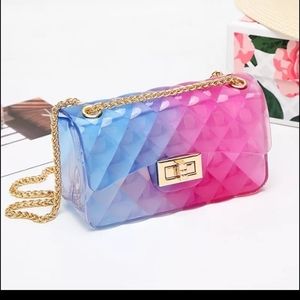 Brand New Small Blue and Pink Jelly Handbag